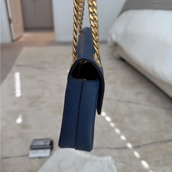 Prada Milano Navy Blue Shoulder Bag - Picture 7 of 11